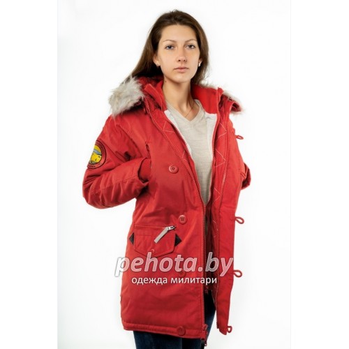 Куртка Аляска женская OXFORD Simple Red / White Grey | Apolloget фото 2