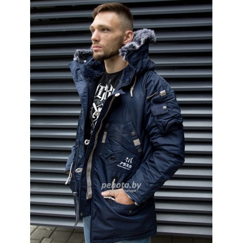 Куртка Аляска SAPPORO FLEECE Rep.Blue/Gun Metal | Apolloget фото 3