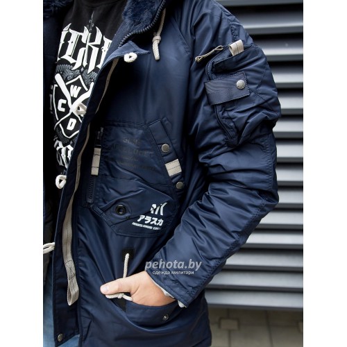 Куртка Аляска SAPPORO FLEECE Rep.Blue/Gun Metal | Apolloget фото 4