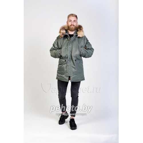 Куртка Аляска TIGHT HUSKY ll OLIVE/ORANGE | Apolloget фото 7