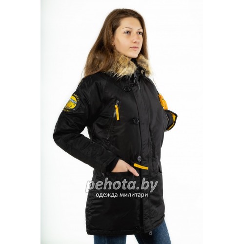 Куртка Аляска женская WMN Black/Yellow | Apolloget фото 1
