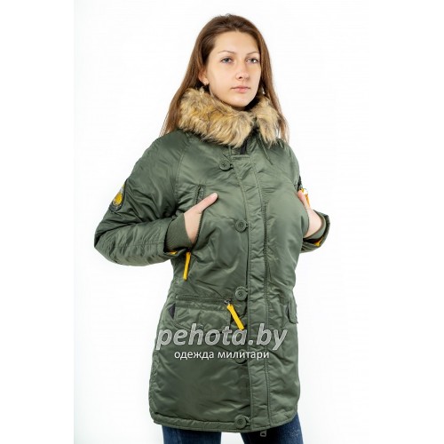 Куртка Аляска женская WMN Sage Green/Yellow | Apolloget фото 2