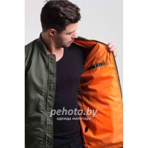 Куртка Bomber Long легкая B-17 Sage Green | Apolloget фото 2