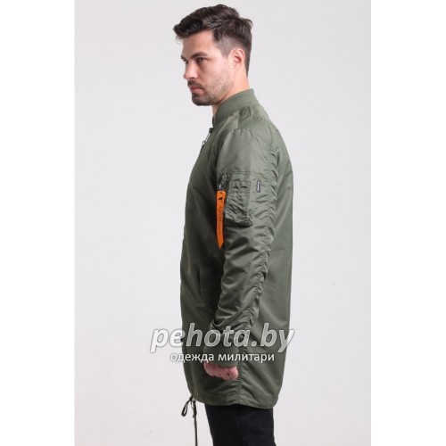 Куртка Bomber Long легкая B-17 Sage Green | Apolloget фото 4