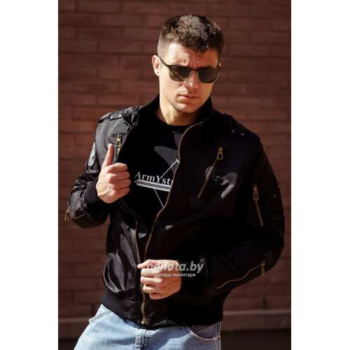 Куртка бомбер PE-16 Black | Army Stroll фото 10