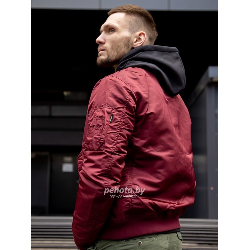 Куртка Бомбер Welder 2101 Burgundy | Vintage Industries фото 3
