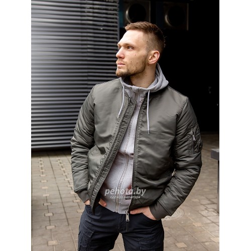 Куртка Бомбер Westford MA1 2081 Replika Grey | Vintage Industries фото 2