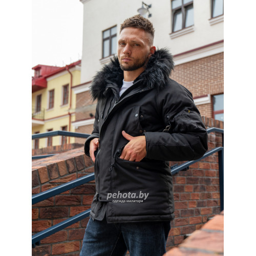 Куртка Аляска Oxford ZIP WP-114 Black | Army Stroll фото 4