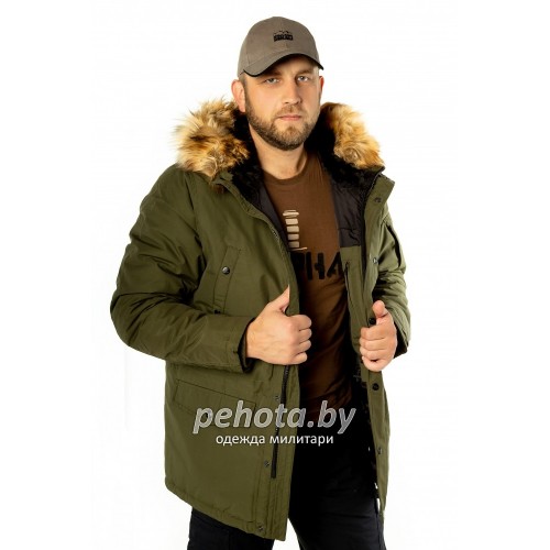 Куртка зимняя Circle 2202 Olive | Vintage Industries фото 3