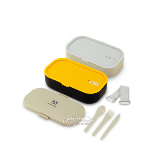 Ланч-бокс с 2 контейнерами на 1.35л 031-1350 Черный/Бежевый | Арктика фото 2