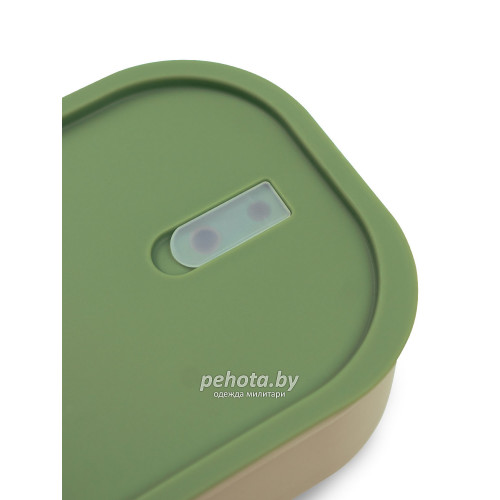 Ланч-бокс с 2 контейнерами на 1.35л 031-1350 Зеленый/Бежевый | Арктика фото 5