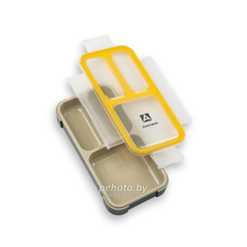 Ланч-бокс с отделениями на 0.42л 034-420 Черный/Желтый | Арктика фото 2