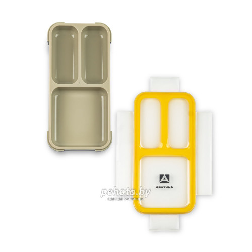 Ланч-бокс с отделениями на 0.42л 034-420 Черный/Желтый | Арктика фото 3