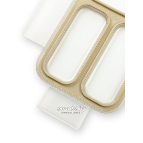 Ланч-бокс с отделениями на 0.42л 034-420 Зеленый/Бежевый | Арктика фото 4