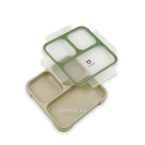 Ланч-бокс с отделениями на 0.8л 033-800 Зеленый/Бежевый | Арктика фото 2