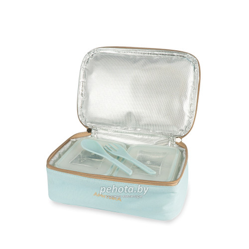 Ланч-сумка 020-2000 с 2мя контейнерами голубая | Арктика фото 3