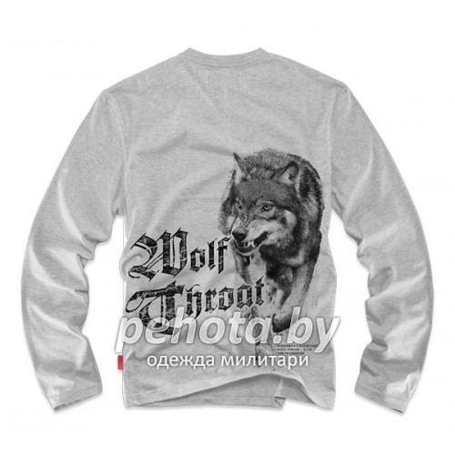 Лонгслив WOLF THROAT Grey LS116 | Dobermans Aggressive фото 1