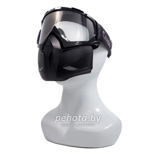 Маска мотоциклетная/снегоходная M6 PF-SMG-03 линза transparent | Следопыт фото 4