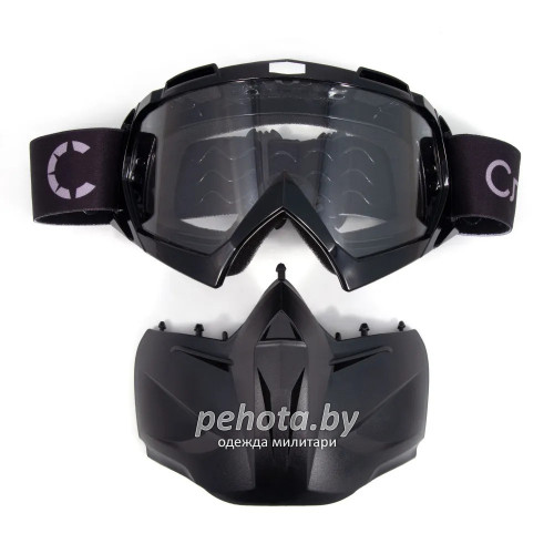 Маска мотоциклетная/снегоходная M6 PF-SMG-03 линза transparent | Следопыт фото 3