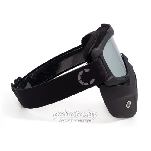 Маска мотоциклетная/снегоходная M7 PF-SMG-06 линза chrome silver + transparent | Следопыт фото 6