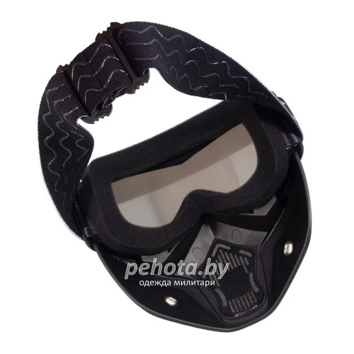 Маска мотоциклетная/снегоходная M7 PF-SMG-06 линза chrome silver + transparent | Следопыт фото 5