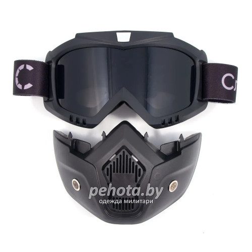 Маска мотоциклетная/снегоходная M7 PF-SMG-07 линза grey | Следопыт фото 3