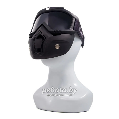 Маска мотоциклетная/снегоходная M7 PF-SMG-07 линза grey | Следопыт фото 4