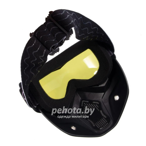 Маска мотоциклетная/снегоходная M7 PF-SMG-08 линза yellow | Следопыт фото 5