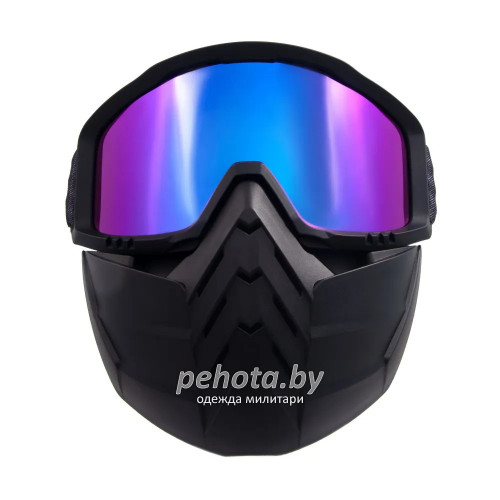 Маска мотоциклетная/снегоходная M8 PF-SMG-10 линза chrome multicolor | Следопыт фото 2