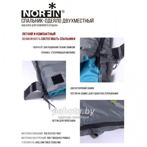 Мешок-одеяло спальный ALPINE COMFORT Grey/Blue NFL-30236/7 | Norfin фото 4
