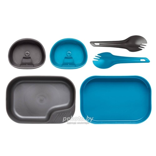 Набор посуды 6 предметов CAMP-A-BOX DUO LIGHT Light Blue/Dark Grey | WILDO фото 1