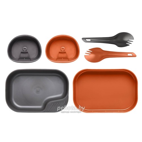 Набор посуды 6 предметов CAMP-A-BOX DUO LIGHT Orange/Dark Grey | WILDO фото 1