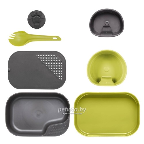 Набор посуды 7 предметов CAMP-A-BOX Complete Lime/Dark Grey| WILDO фото 1