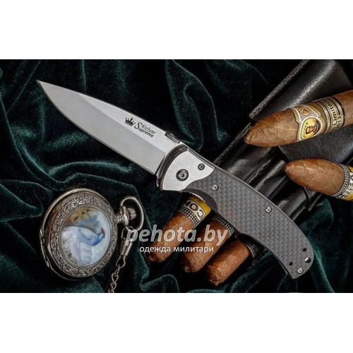 Нож Prime D2 Satin Carbon Fiber | Kizlyar Supreme фото 2