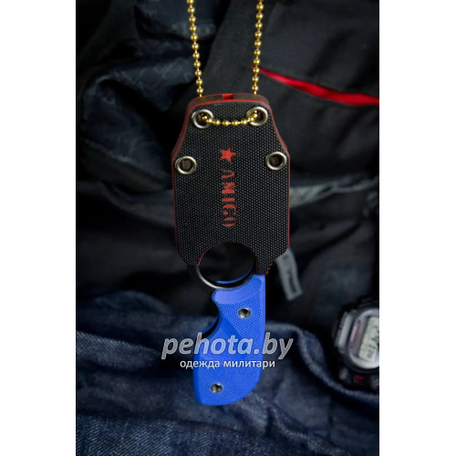 Нож шейный Amigo Z D2 BT blue | Kizlyar Supreme фото 2
