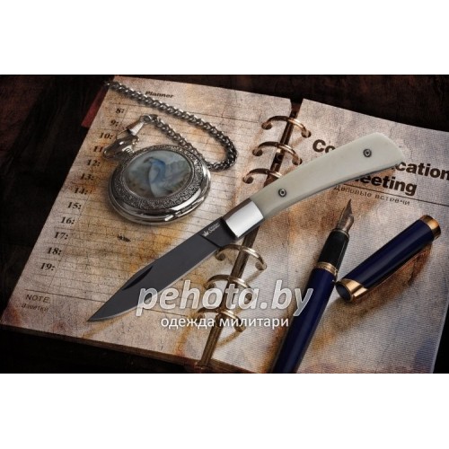 Нож складной Gent 440C BT Кость черный | Kizlyar Supreme фото 2