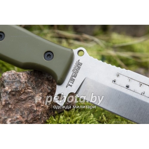 Нож Survivalist X AUS-8 TacWash Green | Kizlyar Supreme фото 3