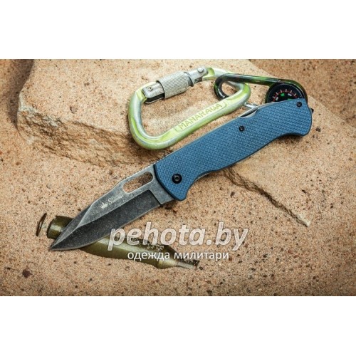 Нож Ute 440C StoneWash Blue-Gray | Kizlyar Supreme фото 1