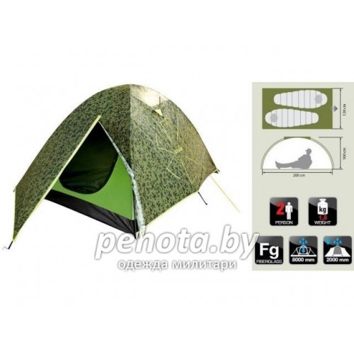 Палатка 2-х местная RUFFE 2 NC Camo | Norfin фото 3
