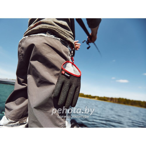 Перчатки Lucky John BBS обрезиненные для захвата рыбы | Norfin фото 4