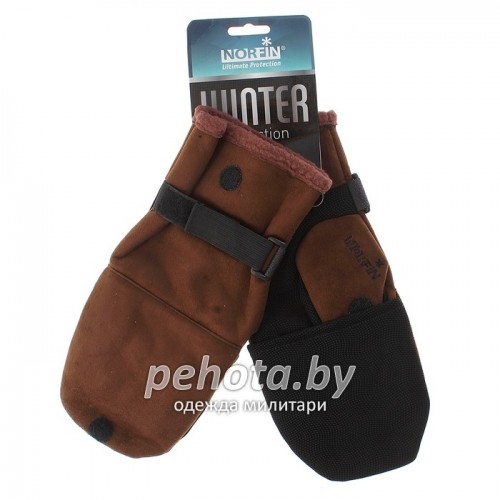 Перчатки-варежки Windproof 75 Brown | Norfin фото 2