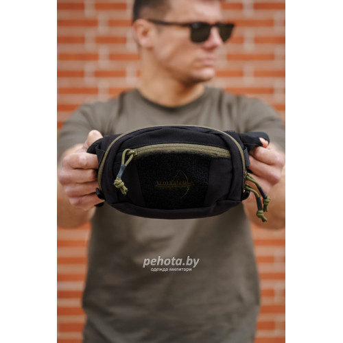 Поясная сумка Possum Black/Olive Green | Army stroll фото 4