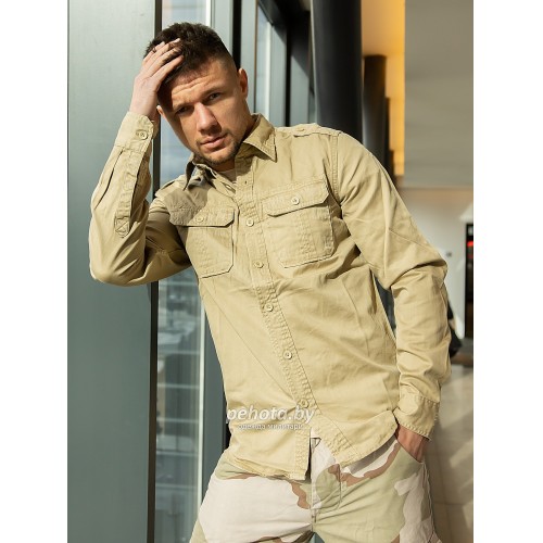 Рубашка 1/1 Raw Vintage Beige washed | Surplus фото 4