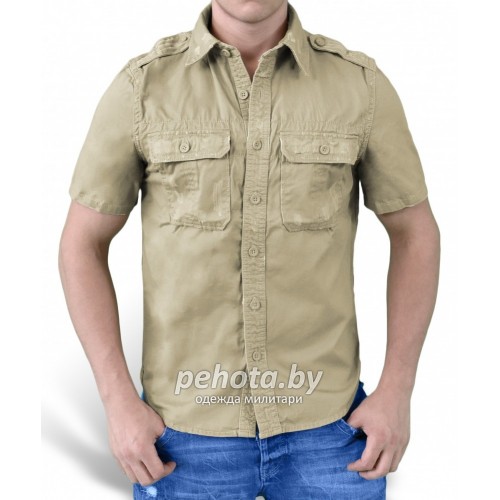 Рубашка 1/2 Raw Vintage Shirt Beige washed | Surplus фото 2