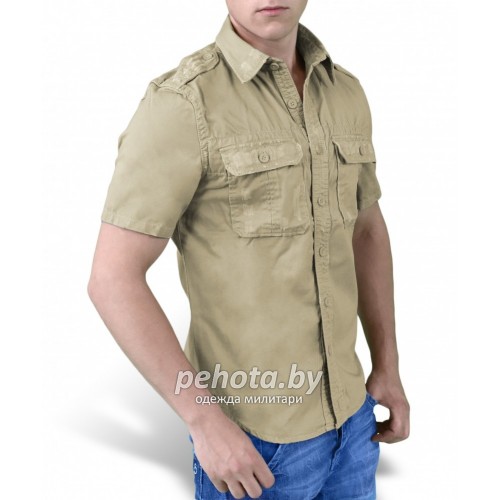 Рубашка 1/2 Raw Vintage Shirt Beige washed | Surplus фото 3