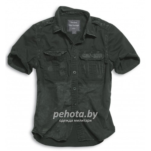 Рубашка 1/2 Raw Vintage Shirt Black | Surplus фото 1