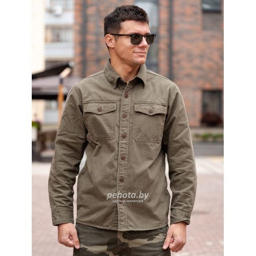 Рубашка 2519 Military Classic Olive | HAPPER & NEYER фото 2