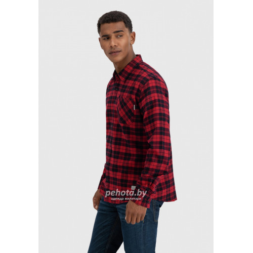 Рубашка Riley flannel 23103 red check-Riley | Vintage Industries фото 2