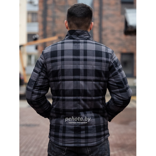 Рубашка Square+padded 3545 grey check | Vintage Industries фото 3