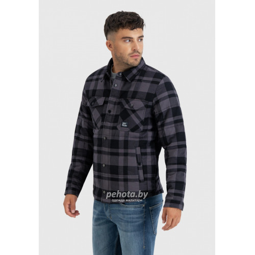 Рубашка Square+padded 3545 grey check | Vintage Industries фото 18